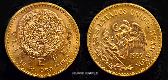 Azteken-Kalender aus dem 15. Jh., 16,65 g/900 GOLD, KM478, f. Stg 