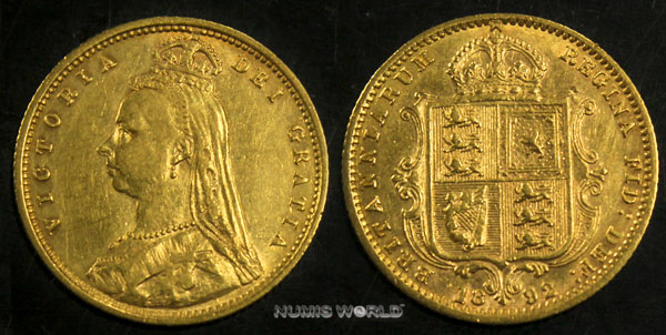 Victoria 1837-1901, Shield type, 3,96 g/917 Gold, S375, ss/vz  